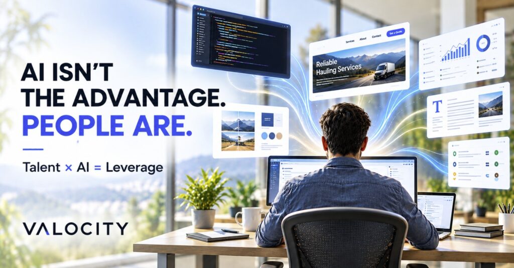 AI ISN'T THE ADVANTAGE. PEOPLE ARE.